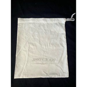 Jimmy Choo Storage Drawstring Dust Bag Cover Storage White 13.4" x 12"